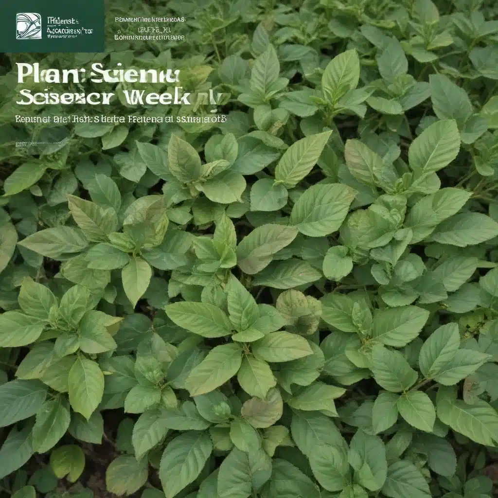 Plant Science Research Weekly: November 1, 2024